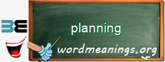 WordMeaning blackboard for planning